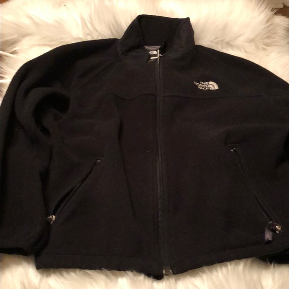 THE NORTH FACE FLEECE GIRLS ZIP UP JACKET LARGE 17in Pit X 20in Shoulder to Hem - Picture 2 of 8